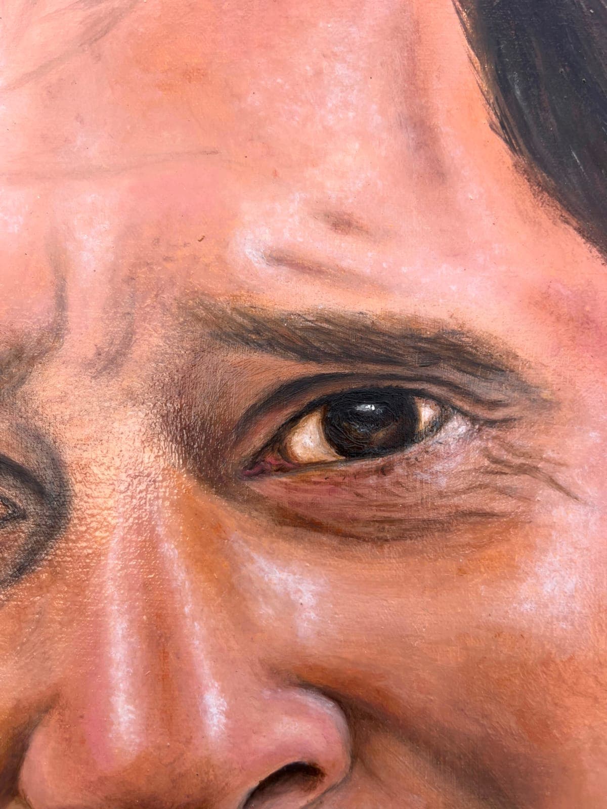 Detalle de Messi 2026 pintado a mano