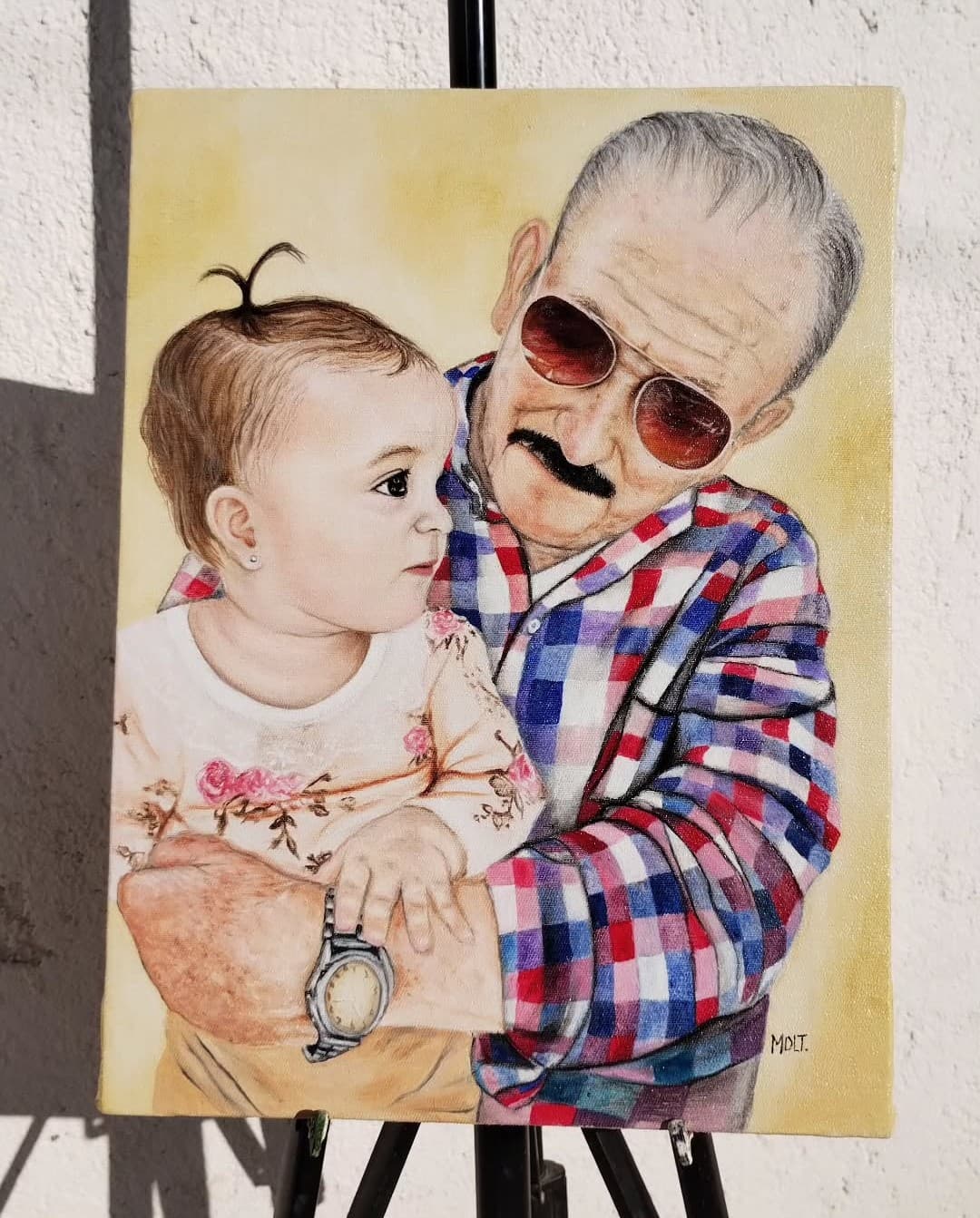Retrato en óleo - Familia